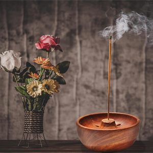 Best Indian Wood Arts Wooden <b>Incense</b> <b>Stick</b> <b>Holder</b> Agarbatti Stand with Ash Catcher Handcrafted Set of 2 - Product Image 3
