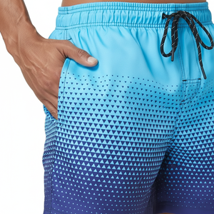 กางเกงว่ายน้ำชายพิมพ์โลโก้ตามสั่ง ผ้าแคนวาส แห้งเร็ว มีเชือกผูกเอว สไตล์สตรีท ลายเรียบ - Product Image 4