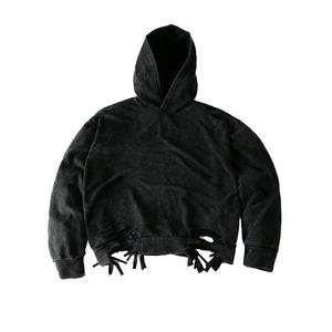 Sudadera con capucha desgastada de gran tamaño con lavado ácido de algodón 100% personalizada del fabricante, sudaderas para hombre de talla grande - Product Image 2