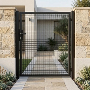 Puerta Doble de Hierro Forjado con Recubrimiento en Polvo Resistente al Óxido, Diseño Victoriano Artístico de Alta Gama, Apertura Manual, Fácil Instalación por KHP - Product Image 3
