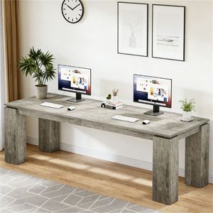 Scrivania Rettangolare Doppia per Ufficio, per Conferenze o Scrittura, Scrivania per Computer Resistente - Product Image 2