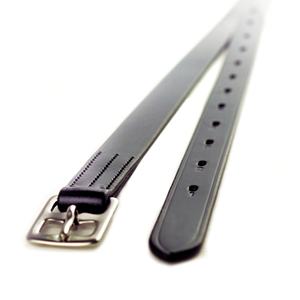 Cueros de estribo de cuero inglés personalizados de moda con hebillas de acero inoxidable Equipo de caballo cosido a mano por Horsekraft - Product Image 3