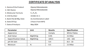 Émulsifiant alimentaire en flocons de haute qualité HP Valia Glycéryl Monostéarate E471 GMS-Flakes - Product Image 2