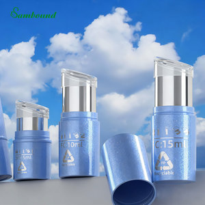 Tubos de perfume sólido con boca inclinada de 5G, 10G, 15G, personalizados al por mayor, de plástico PP, para colorete en barra, envases cosméticos giratorios - Product Image 1