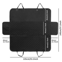KEBO Water Oxford Cloth Eco-Friendly Machine Wash Car Backseat Protection Dog Hammock Car Seat Cover with Zipper 180x145cm
