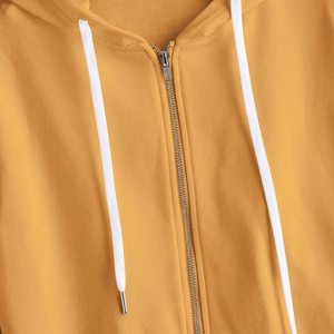 Custom Women Cropped Hoodie Private Label OEM ODM Pullover Oversized Streetwear <b>Winter</b> Warm Crop <b>Top</b> - Product Image 3