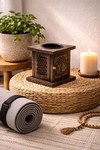 Beautiful Handmade Natural Soapstone Carving Aroma <b>Oil</b> <b>Diffuser</b> Burner Manufactured by Made in India Use Home Fragrance & Candle - Product Image 3