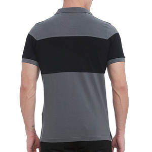 Polo homme gris anthracite premium |   Polo athlétique Obsidian Black Chest Block |   Tenue de sport urbaine décontractée pour la salle de sport et le travail - Product Image 2