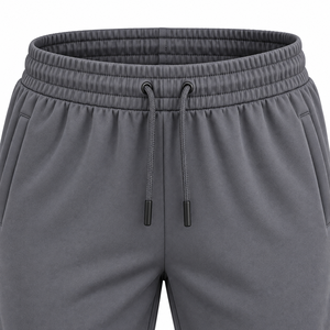Survêtement gris à capuche pour homme, sweat-shirt zippé avec poches latérales et pantalon de jogging assorti, tenue décontractée pour l'automne - Product Image 5