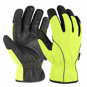Guantes de Mecánico de Cuero Liso de Piel de Vaca, con Pantalla Táctil, para Dedo Índice y Pulgar, de Seguridad Industrial, Antideslizantes y que Absorben la Humedad - Product Image 2