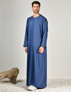Elegant Casual <b>Men</b> <b>Thobe</b> Premium Tailored Arabic Jubba High Quality Islamic Robe Traditional Long Sleeve Cotton Hooded Muslim - Product Image 3