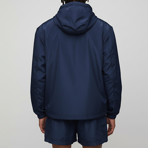 OEM/ODM 100% Coton Coupe Classique Couleur Unie Écologique Respirant Grande Taille Imprimé Streetwear Coupe-Vent Short Veste 2 - Product Image 3