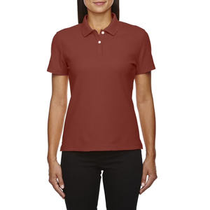 Polo pour femme en coton 100% - Coupe classique, teinture unie, durable - Idéal pour le golf et le style urbain - Product Image 3