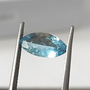 Aigue-marine naturelle bleu glacé de 1,45 carat, taille marquise facettée, translucide, pierre précieuse en vrac - Product Image 4