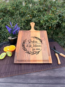 Tabla de Cortar de Madera de Olivo para Cocina, Tabla de Cortar Pequeña de Madera de Olivo con Mango para el Hogar y la Cocina - Product Image 5