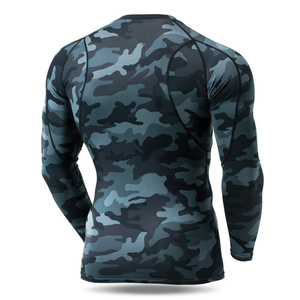 <b>Men</b> Long Sleeve Camouflage Rash Guard Spandex Polyester <b>Compression</b> <b>Shirt</b> Full Sleeve Printed Top By TIAGO SPORTS <b>Men</b> Rash Guard - Product Image 2