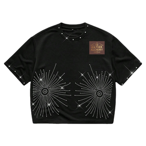 Camisetas de Algodón con Pedrería de Primera Calidad al por Mayor para Hombre, Tejido de Punto, Estilo Casual, Camiseta con Pedrería para Hombre - Product Image 1