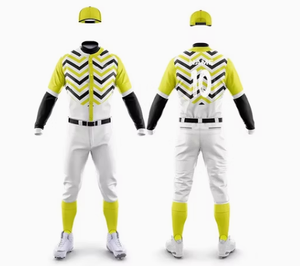 Ensemble uniforme de baseball pour hommes, maillot à manches longues 100 % polyester, impression par sublimation, évacuation de l'humidité, coupe classique, toutes saisons - Product Image 3