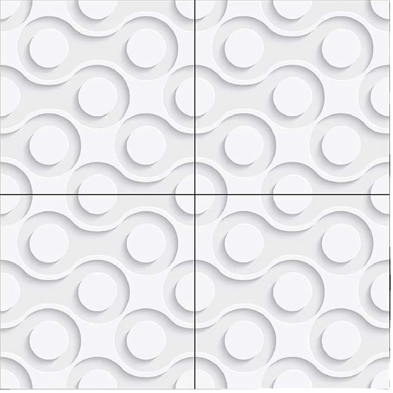 Top selling Ceramic Floor Tiles white color glossy surface 400x400mm decorative look for living room home hotel office