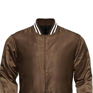 Men <b>Women</b> Satin Polyester <b>Bomber</b> <b>Jacket</b> Vintage Biker Retro Zip Up Casual Coat <b>Lightweight</b> Streetwear Fashion Outerwear - Product Image 3