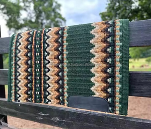 Manta de caballo de espectáculo de la mejor calidad para montar en el oeste, colores atractivos, lana de Nueva Zelanda, almohadillas de sillín tejidas a mano DE DOBLE TEJIDO - Product Image 2