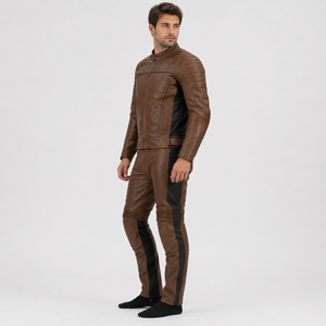 Traje de dos piezas para motocicleta, de cuero de primera calidad, equipo de protección para carreras, transpirable, aerodinámico, para pista. - Product Image 2