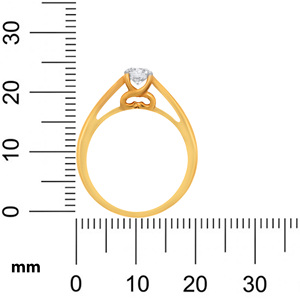 Anillo Solitario Sublime Gleam, Anillo de Oro Solitario Clásico Premium de Seis Puntas con Corte Redondo y Diamante Cultivado en Laboratorio de Alta Calidad - Product Image 5