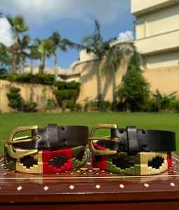 Cinturón de Cuero Argentino Premium, Cinturón Deportivo Personalizado con Bordado Polo, Cinturón Genuino con Logotipo Personalizado - Product Image 3