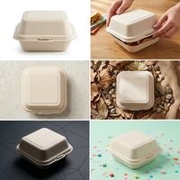 Boîte d'emballage alimentaire jetable pour gâteaux, pâtisseries et desserts, idéale pour les boulangeries à emporter