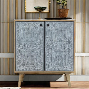 Industrial Wooden Modular <b>Living</b> <b>Room</b> <b>Cabinet</b> with Adjustable Shelves-Eco-Friendly and Space-Saving Design - Product Image 1