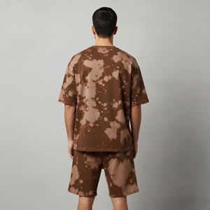 Ensemble court 2 pièces pour homme en coton 100% uni, style streetwear, coupe classique, impression sérigraphique personnalisée, respirant et à séchage rapide, vente en gros - Product Image 5