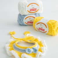 Hilo de algodón YARNA Happy Cotton (150g) en colores pastel, hilo suave y alegre, hilo brillante, suave, ligero, para tejer, fibra divertida, DIY