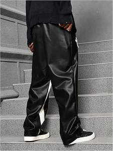 Jeans en cuir de vache véritable pour homme, pantalon en cuir droit pour motard, au meilleur prix - Product Image 3