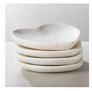 Plateau décoratif en marbre de luxe, ensemble de 4 pièces, accessoires de table écologiques pour la maison, en vente à prix réduit - Product Image 1