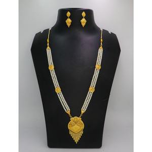 Joyería Antigua India chapada en oro de moda latón puro indio nupcial boda desgaste joyería conjunto de collar de alta calidad - Product Image 3