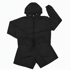 2026 Men's Two Piece Custom Windbreaker Shorts <b>Jacket</b> Tracksuit Streetwear Breathable Drawstring Nylon <b>Reflective</b> Short - Product Image 2