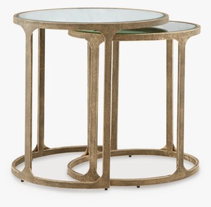 Luxury Gold Frame Nesting Coffee <b>Tables</b> Set <b>Marble</b> <b>Top</b> <b>Side</b> <b>Table</b> Furniture for Modern Living Room Budget Friendly - Product Image 1