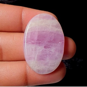 Chakralume Kunzite rose naturelle brésilienne, cabochon poli, pierre précieuse certifiée GTC, pour la fabrication de bijoux, bague, pendentif, vente en gros - Product Image 4