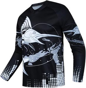 Hauts de pêche personnalisés UPF 50+ grandes tailles, maillots de sublimation avec logo couleur personnalisée, coupe-vent, respirants, qualité supérieure - Product Image 1