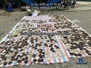 Ensemble de sous-verres de luxe en coquillage et rotin fait à la main au Vietnam pour la vente en gros dans les Concept Stores Cadeaux de créateurs ou marques Lifestyle - Product Image 3