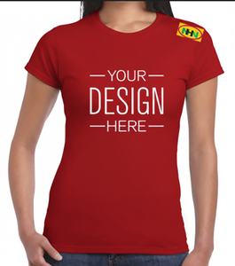 T-shirts pour femmes de haute qualité, logo personnalisé, 100% coton, manches courtes, col rond, décontracté, sportif, tissu tricoté imprimé en 3D - Product Image 3