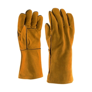 Gants de soudage en cuir de vachette pleine fleur haute performance, résistants aux flammes, certifiés CE, antistatiques, sans latex, pour travaux lourds - Product Image 2