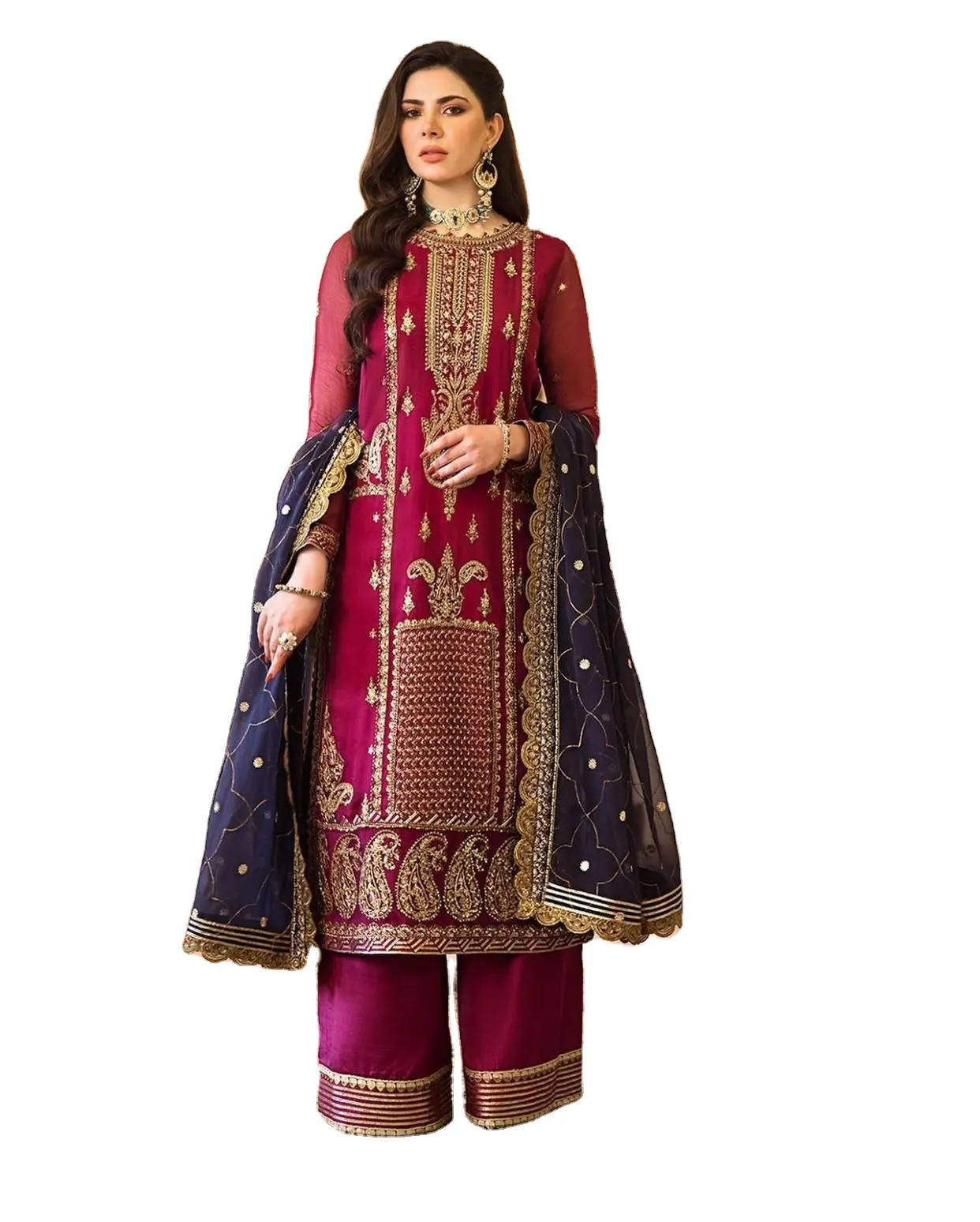 2024 terbaik Pakistan Salwar Kameez Bollywood gaun pesta pakaian pernikahan wanita penjualan laris kustom desainer tambahan