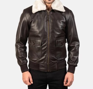100% High Quality Cowhide Leather Streetwear Jacket <b>Fabric</b> New Stylish Breathable Quick Dry Waterproof Reversible <b>Sherpa</b> Men's - Product Image 3