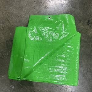 Best Quality 270gr/m2 Custom Logo Woven Coated PE Tarpaulin Sheets Green/Silver Heavy Duty Vietnam Manufacturer Plastic Sheets - Product Image 2
