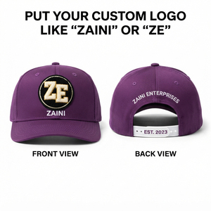 หมวกแก๊ปทรงทรัคเกอร์ โพลีเอสเตอร์ทวิลคุณภาพพรีเมียม ยี่ห้อ Zaini Enterprises หนัก 180 GSM สีม่วง ตาข่ายด้านหน้า ปักโลโก้ตามสั่ง ทรงแข็ง - Product Image 1