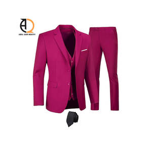 Ensemble de costume décontracté en lin et coton pour homme, coupe ajustée, pour témoin, fermeture simple boutonnage, 2 pièces, vente en gros - Product Image 5