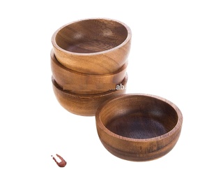 Petit bol en bois d'acacia, écologique, poli, pour la rentrée scolaire, idéal pour servir les aliments - Product Image 1