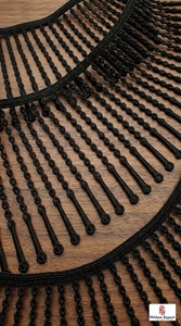 Fabricante de Flecos de Algodón Negro, Proveedor de Borde Decorativo con Borlas, Accesorios de Ropa, Personalización OEM ODM - Product Image 5