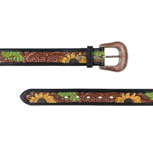 Cinturón de Cuero con Hebilla Plateada Estilo Vaquero para Fiestas y Ocasiones Especiales, de Proveedor de la India al Mejor Precio - Product Image 1